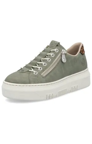 Rieker Zip Trainer in Khaki