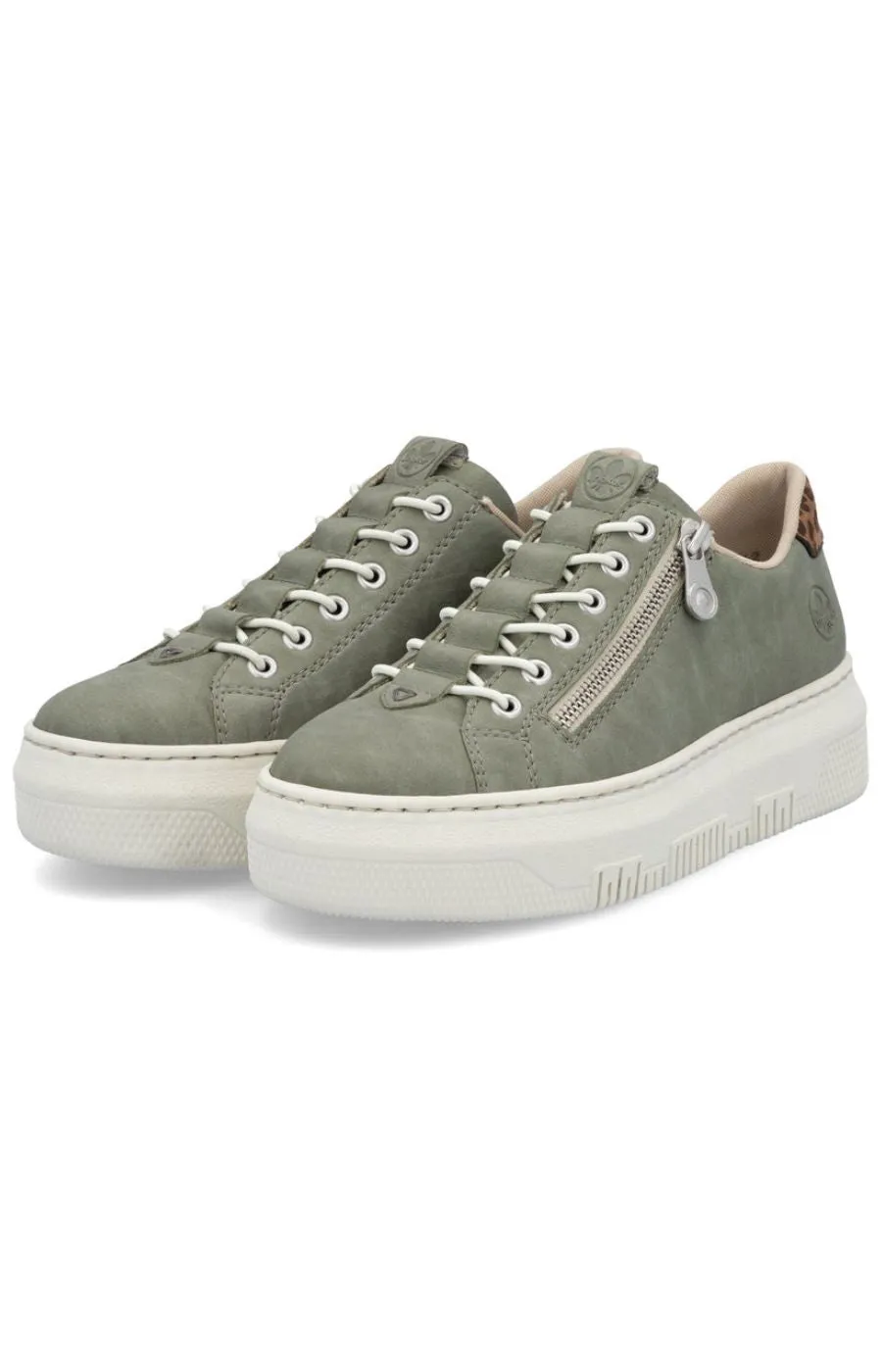 Rieker Zip Trainer in Khaki