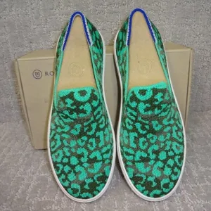 Rothy's The Kid Aqua Camo Spot Knit Slip On Sneaker Shoes Little Kids Size 2-3