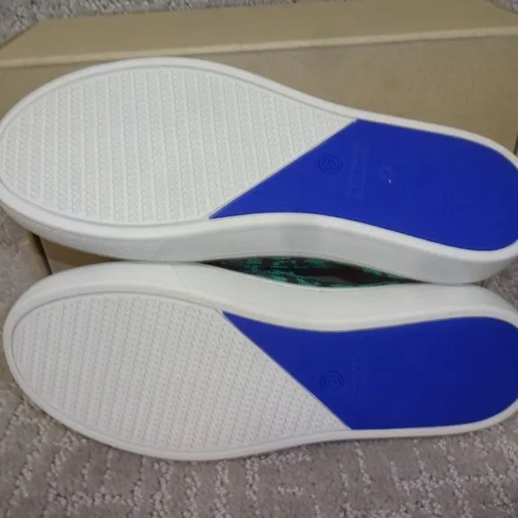 Rothy's The Kid Aqua Camo Spot Knit Slip On Sneaker Shoes Little Kids Size 2-3