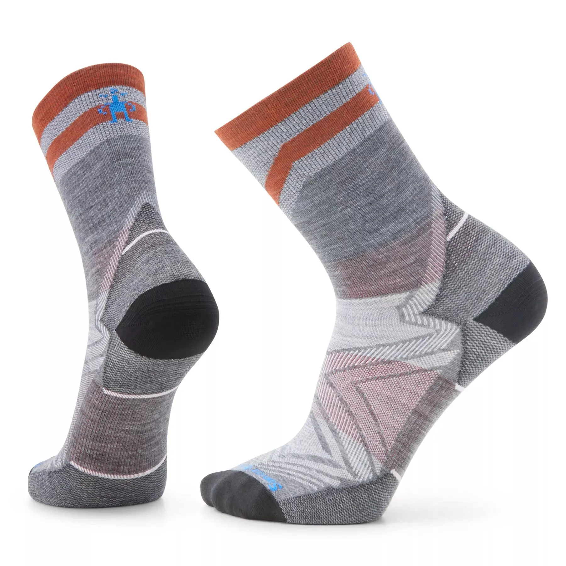 Run Zero Cushion Mid Crew Pattern Socks - SW001656