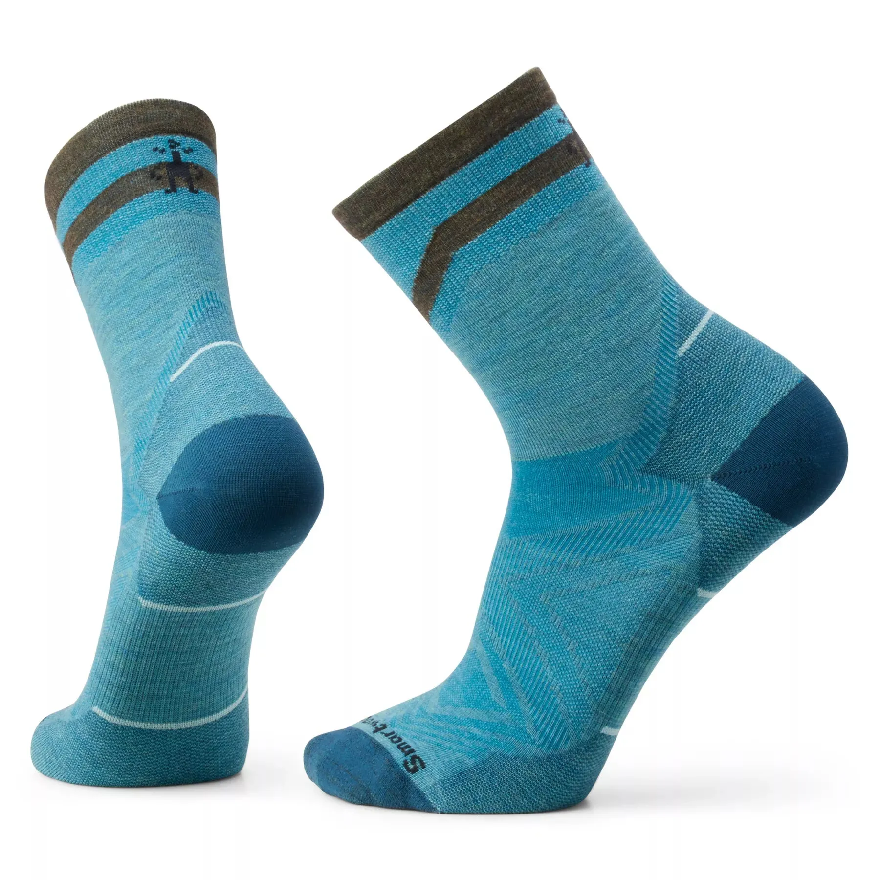 Run Zero Cushion Mid Crew Pattern Socks - SW001656