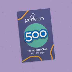 Run/Walk 500 Milestone Pin Badge