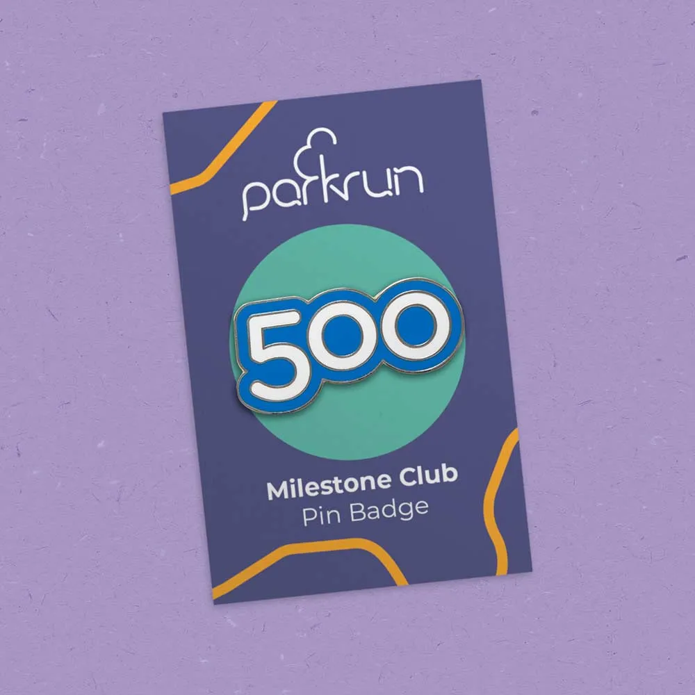 Run/Walk 500 Milestone Pin Badge