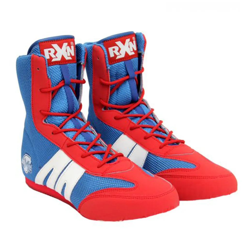 RXN Gold Medal Boxing Shoes (Red/Blue)