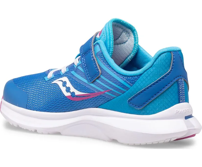 SAUCONY - Big Kid's Kinvara 12 A/C Sneaker, Blue/Pink