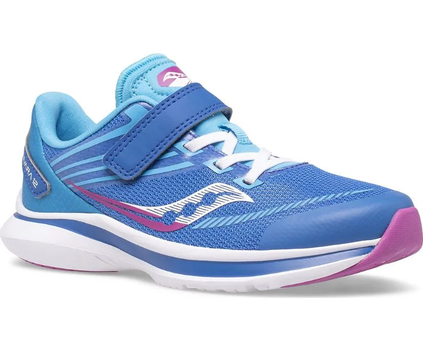 SAUCONY - Big Kid's Kinvara 12 A/C Sneaker, Blue/Pink