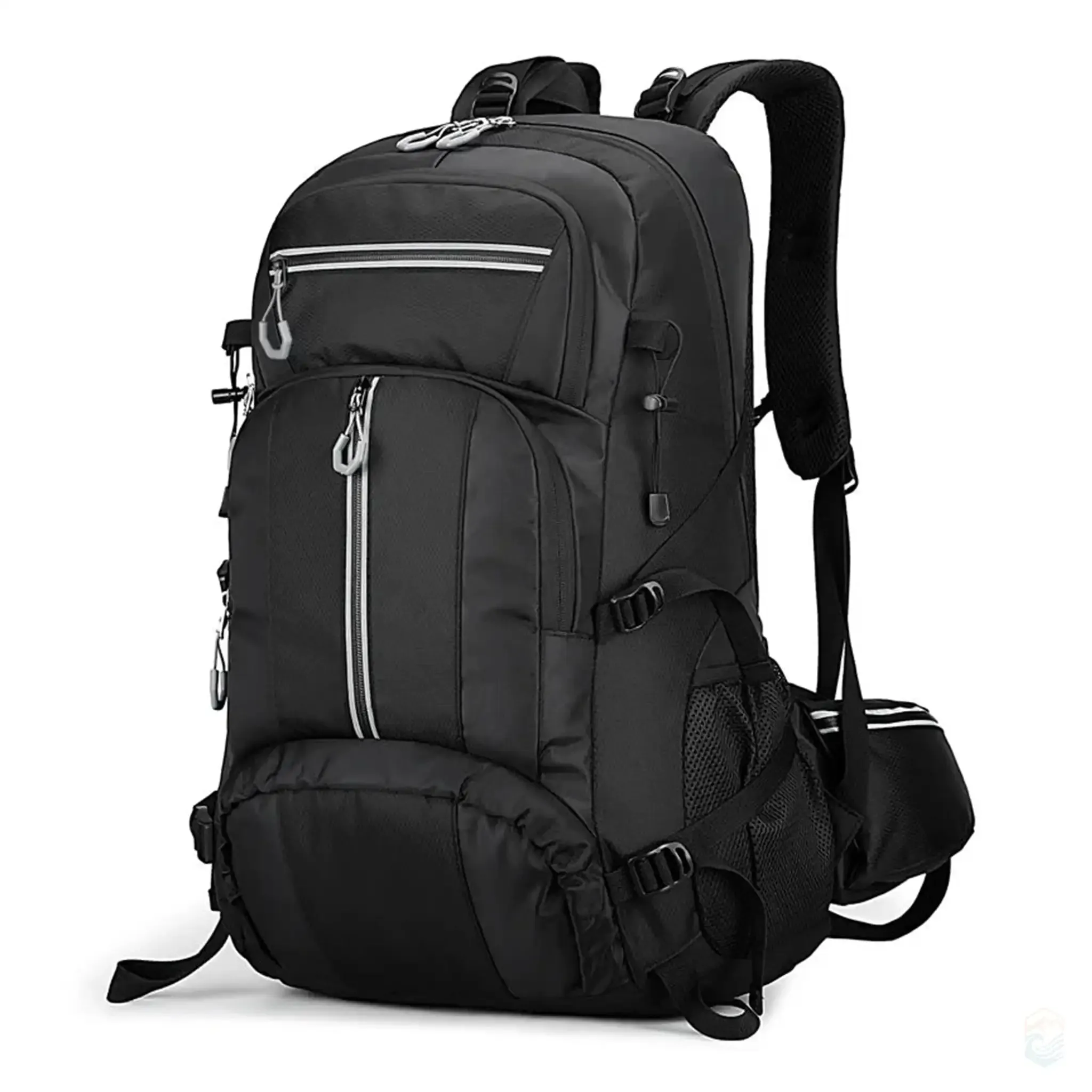 Scione 50L Durable Nylon Camping Reflective Backpack for Trekking