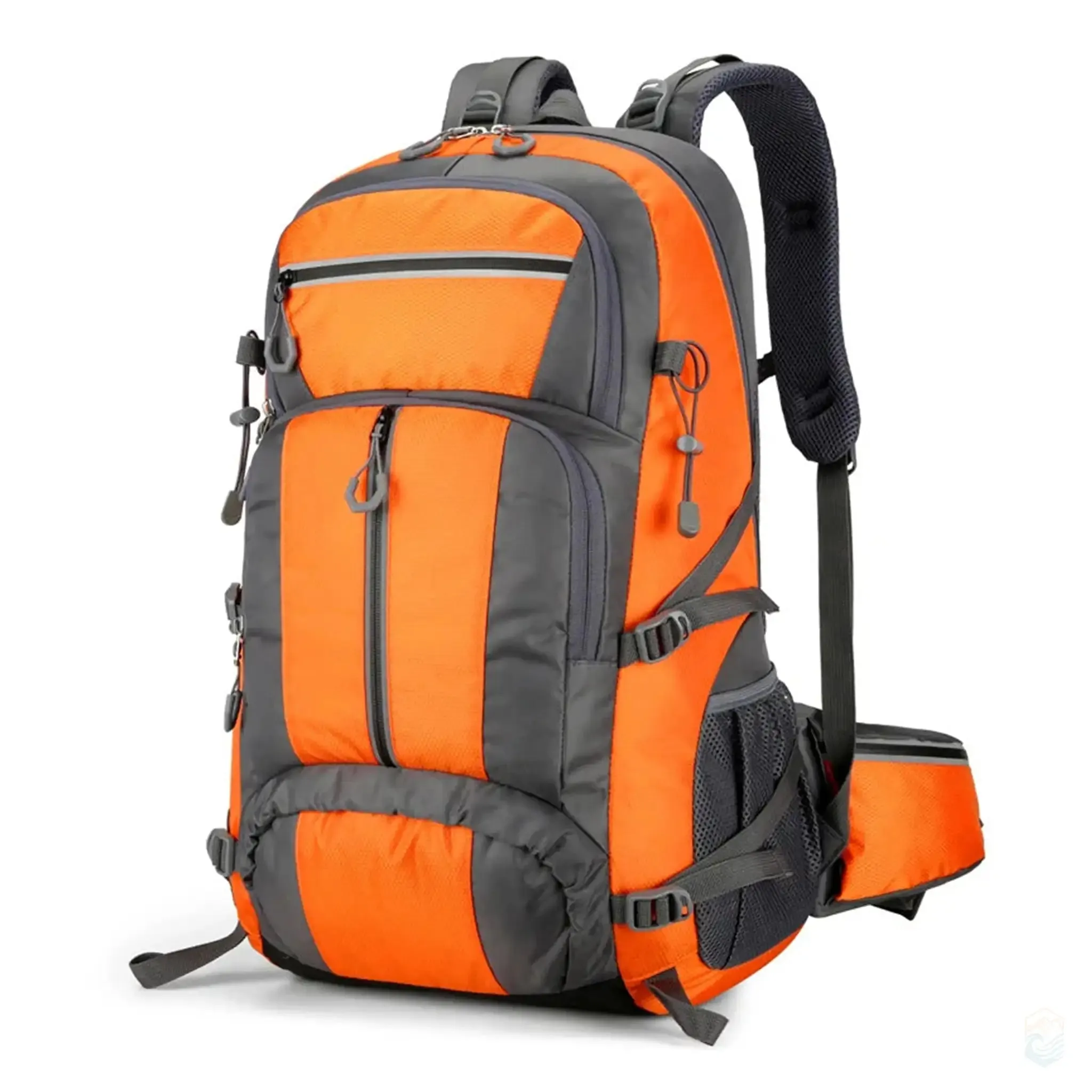 Scione 50L Durable Nylon Camping Reflective Backpack for Trekking