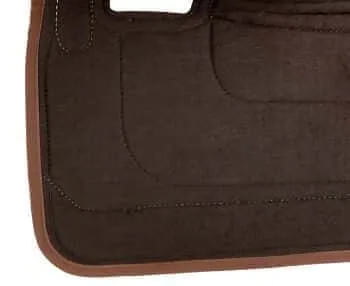 Showman 31" x 32" Nylon Printed Top Contoured Felt Bottom Saddle Pad- Cowprint