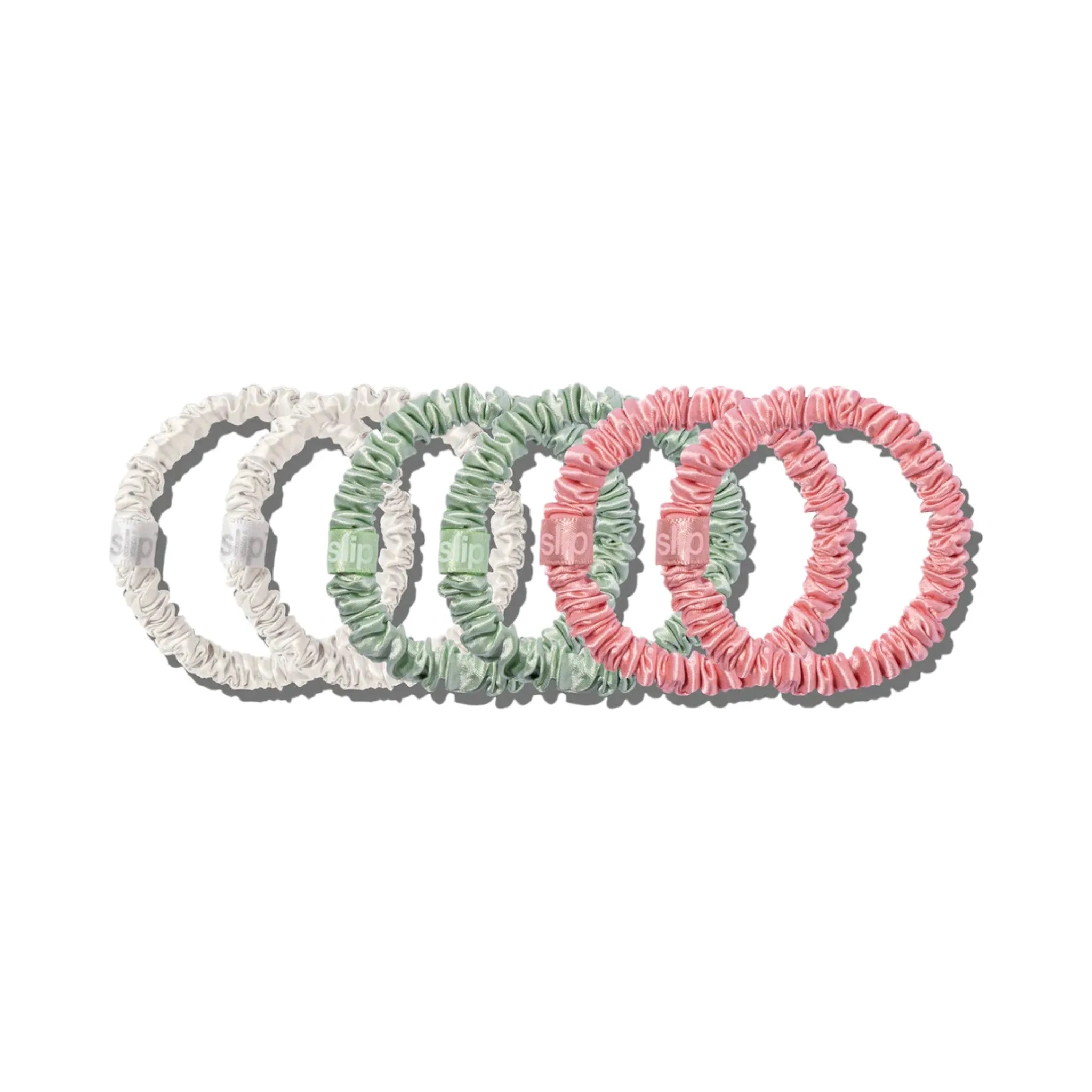 Silk Scrunchies Skinny Mixed Set Of 6 - Bellerose