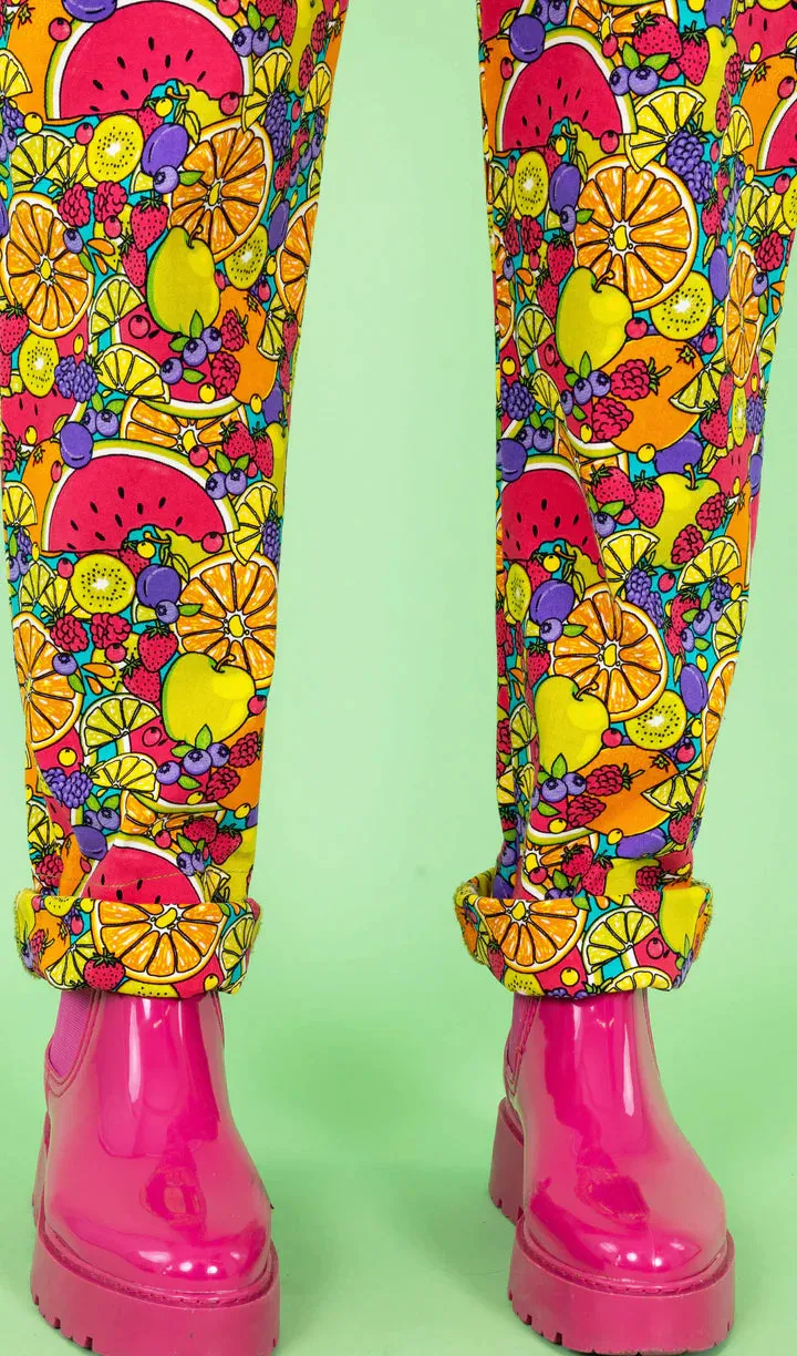 SIZE 4XS* Tutti Frutti Stretch Twill Dungarees