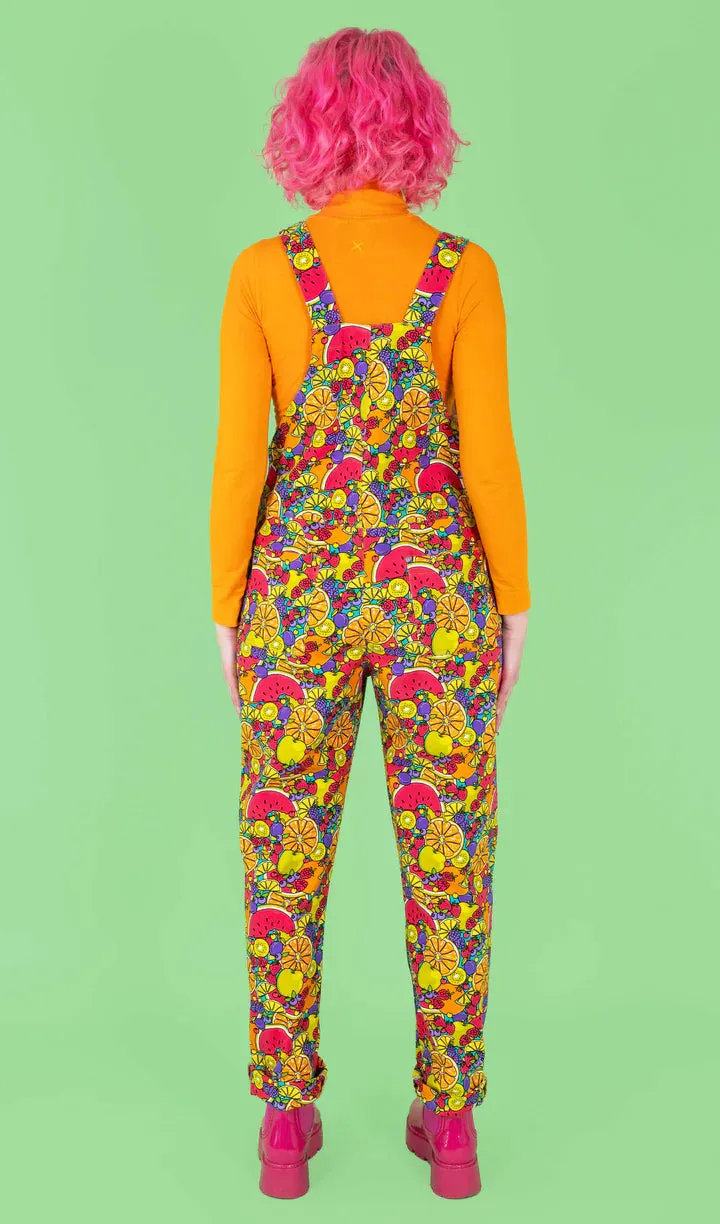SIZE 4XS* Tutti Frutti Stretch Twill Dungarees