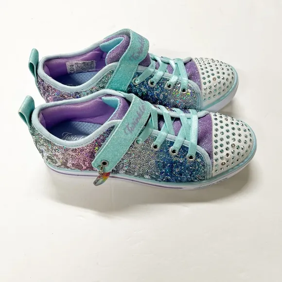 Sketchers Girls Twinkle Toes Sparkle Lite Sequins So Bright Light Up Shoes