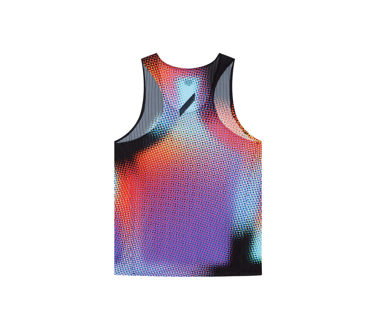 SOAR Running: Women's Printed Race Vest - Black Rainbow Dot