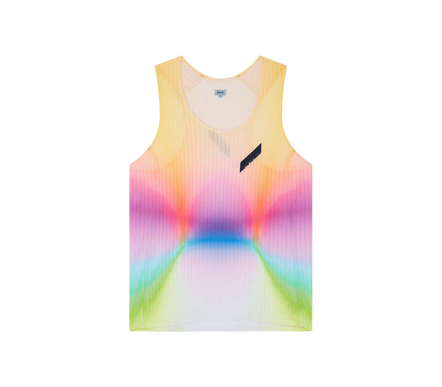 SOAR Running: Women's Printed Race Vest - Summer Rainbow
