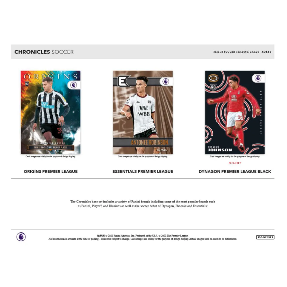 Soccer - 2022/23 Chronicles Soccer Hobby Trading Cards (Display of 3)