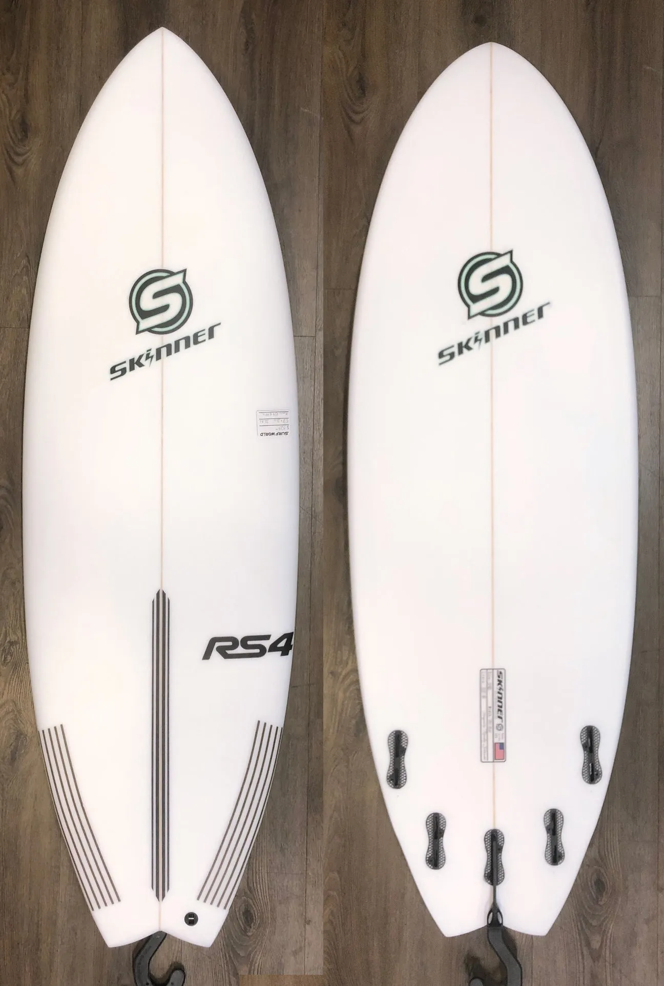SOLD Skinner Surfboards 5'8 RS4 Fish 32.8 Liters 5 FCS2 Plugs Epoxy