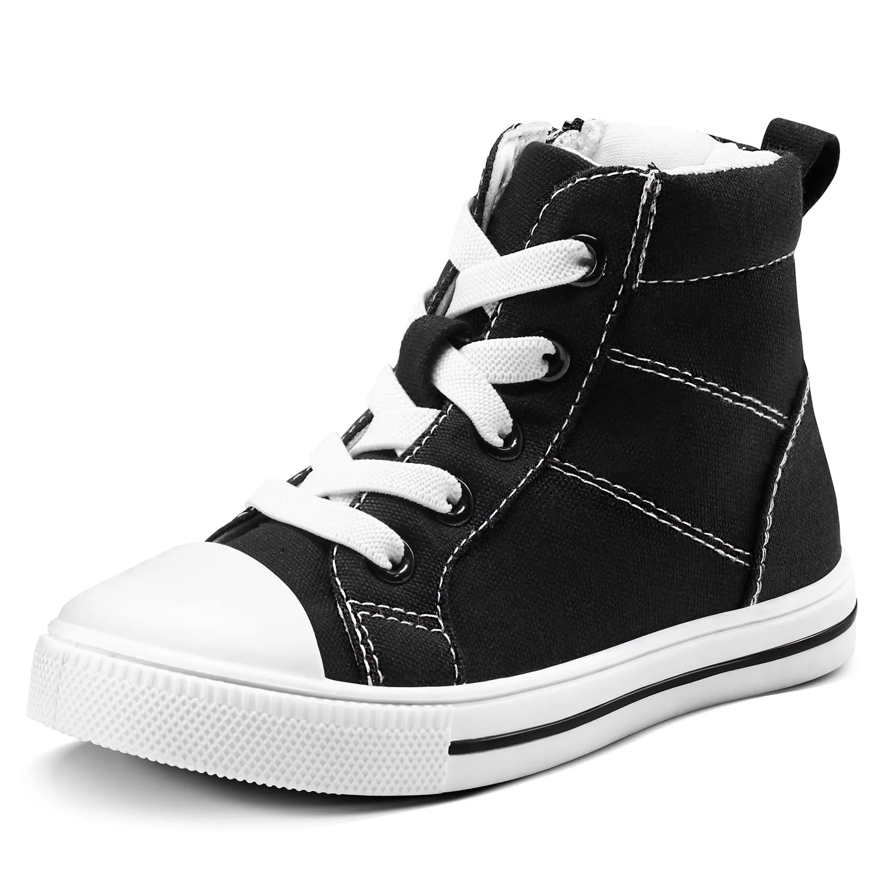 Solid Side Zipper High Top Espadrilles