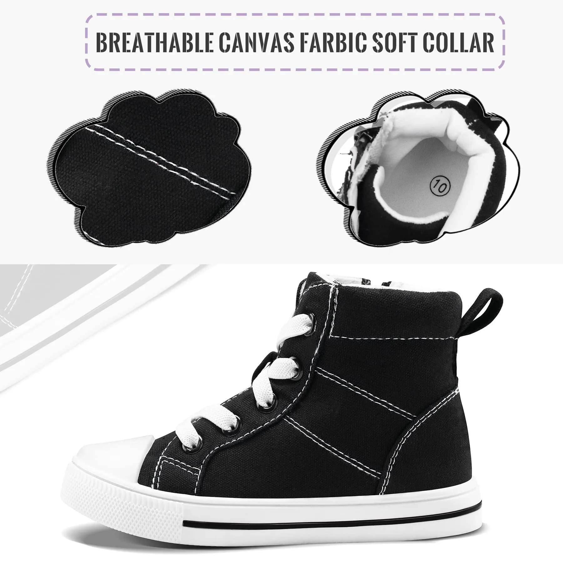 Solid Side Zipper High Top Espadrilles