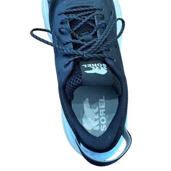 Sorel Explorer Blitz Leisure Lace Tennis Shoes Black Blue Hint Women’s Size 9.5