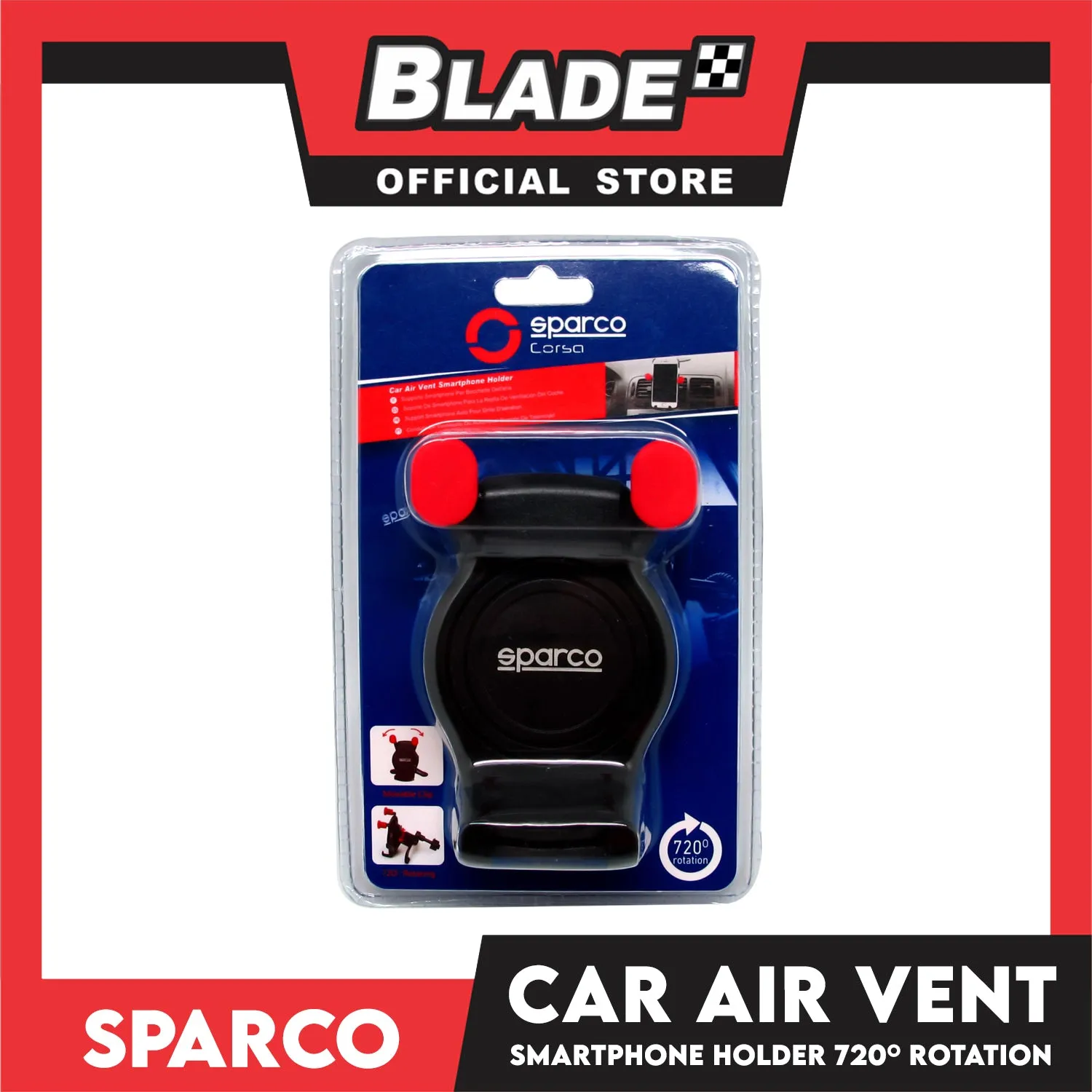 Sparco Car Air Vent Smartphone Holder SPC5104 (Black)