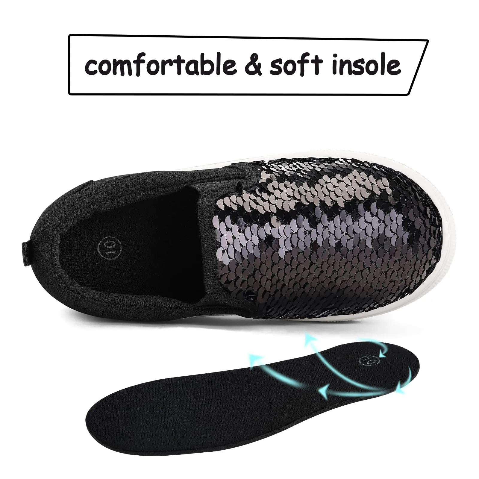 Sparkle Sequins Canvas Walking Shoes