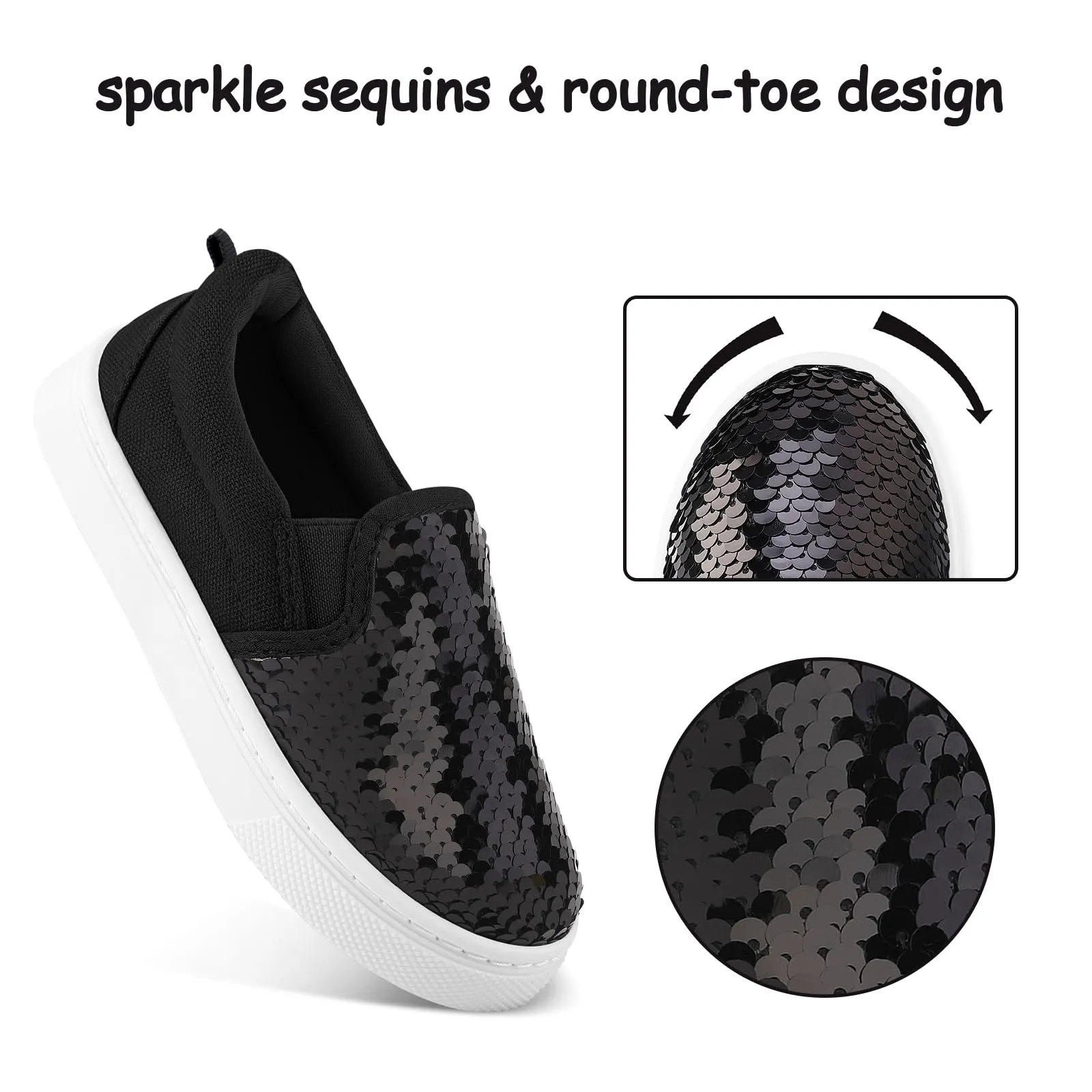 Sparkle Sequins Canvas Walking Shoes