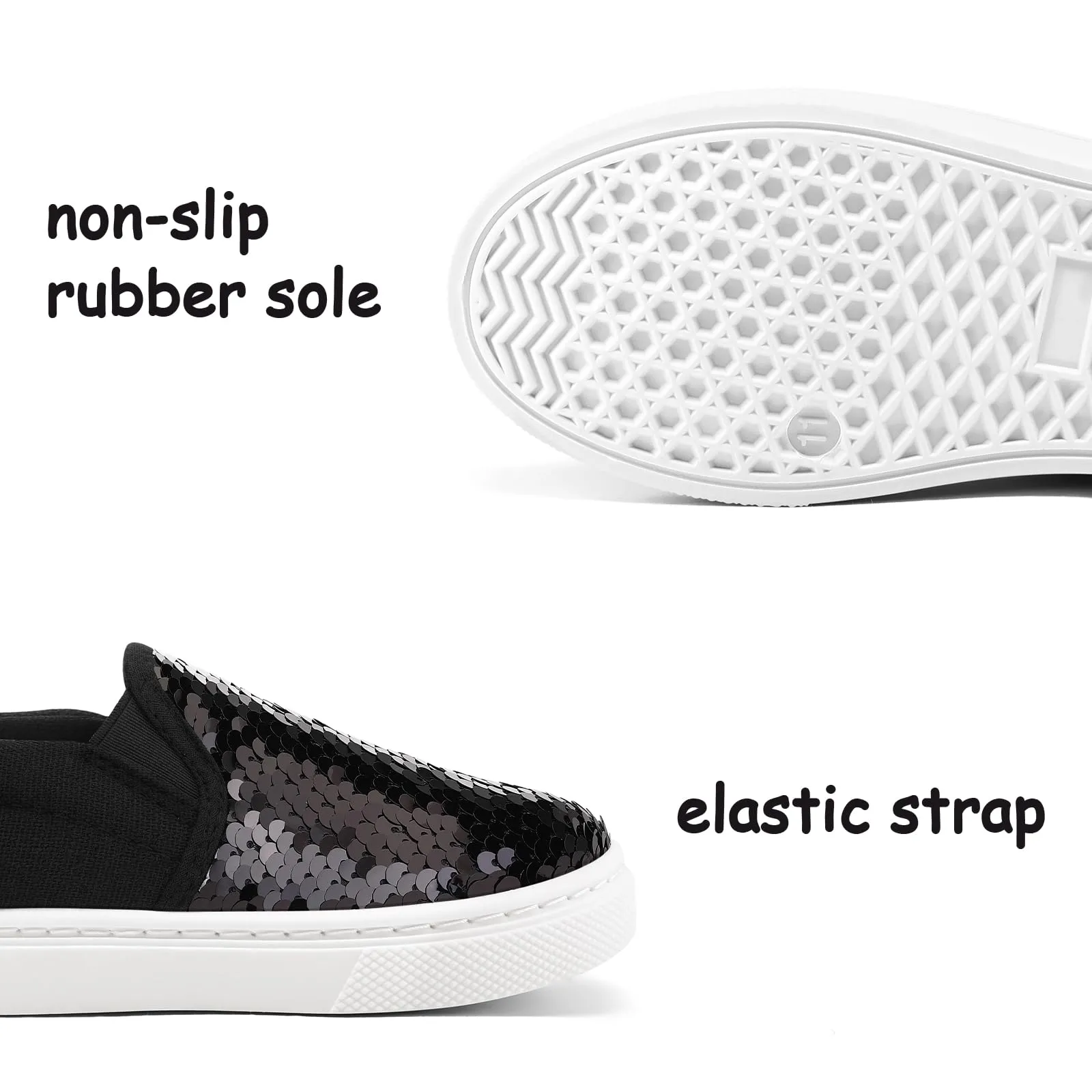 Sparkle Sequins Canvas Walking Shoes