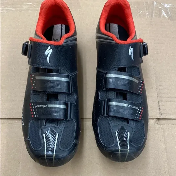 Specialized Comp MTB Body Geometry Men's Black and Red Cycling Shoes Size 43.5
