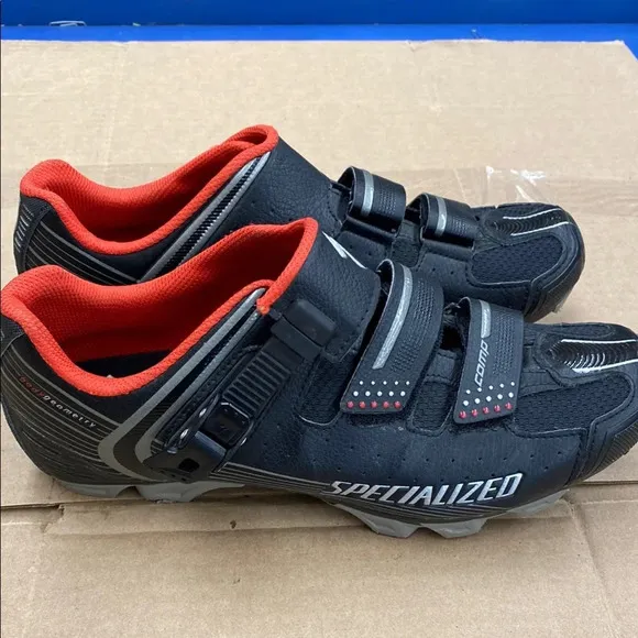 Specialized Comp MTB Body Geometry Men's Black and Red Cycling Shoes Size 43.5