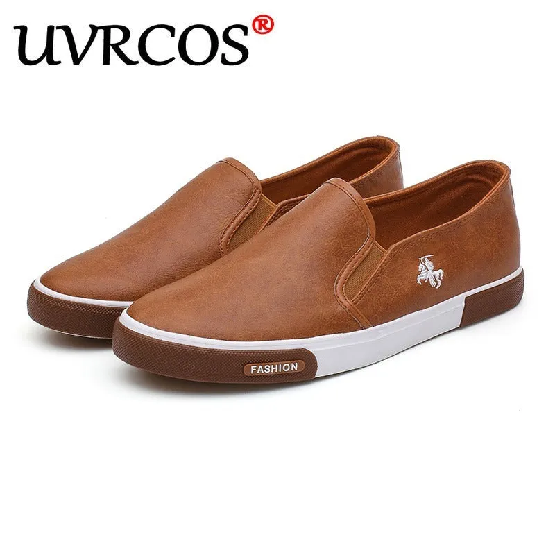 Spring Men's Slip-On Small White Shoes Men's Business Dress Shoes Lazy Oxfords Shoes Skateboard Shoes