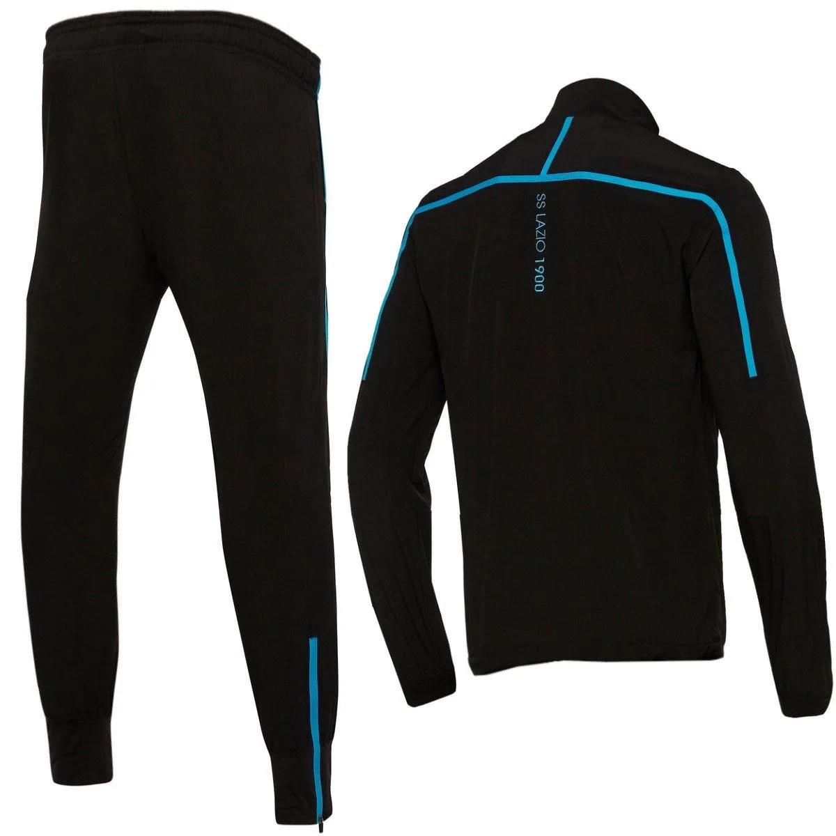 SS Lazio black presentation soccer tracksuit 2018/19 - Macron