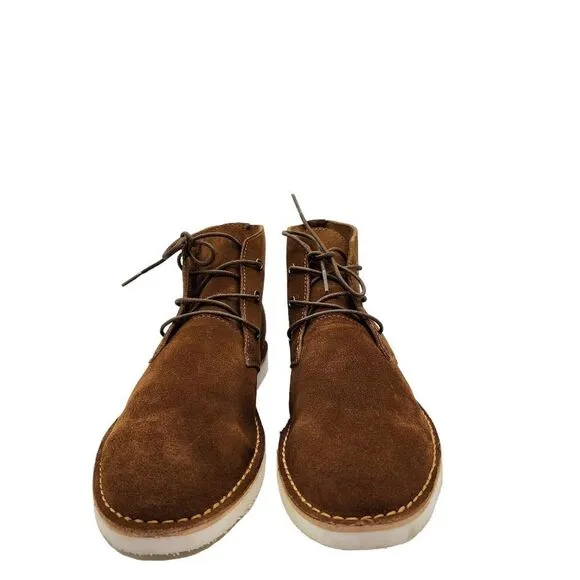 Steve Madden Men's Wally Cognac Suede Lace-Up Shoes  - 9