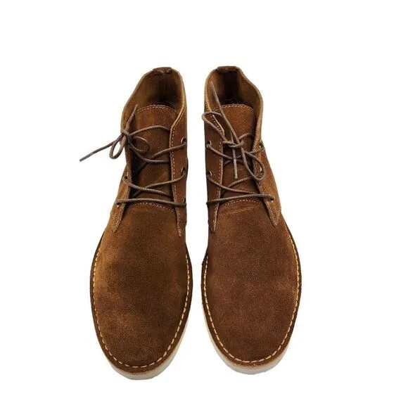 Steve Madden Men's Wally Cognac Suede Lace-Up Shoes  - 9