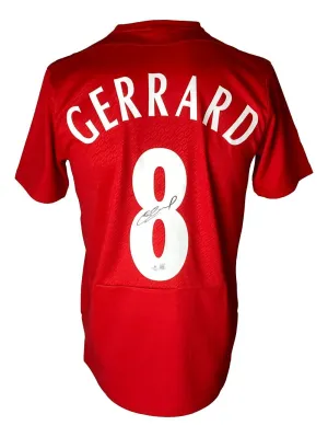 Steven Gerrard Signed Liverpool FC Soccer Jersey BAS