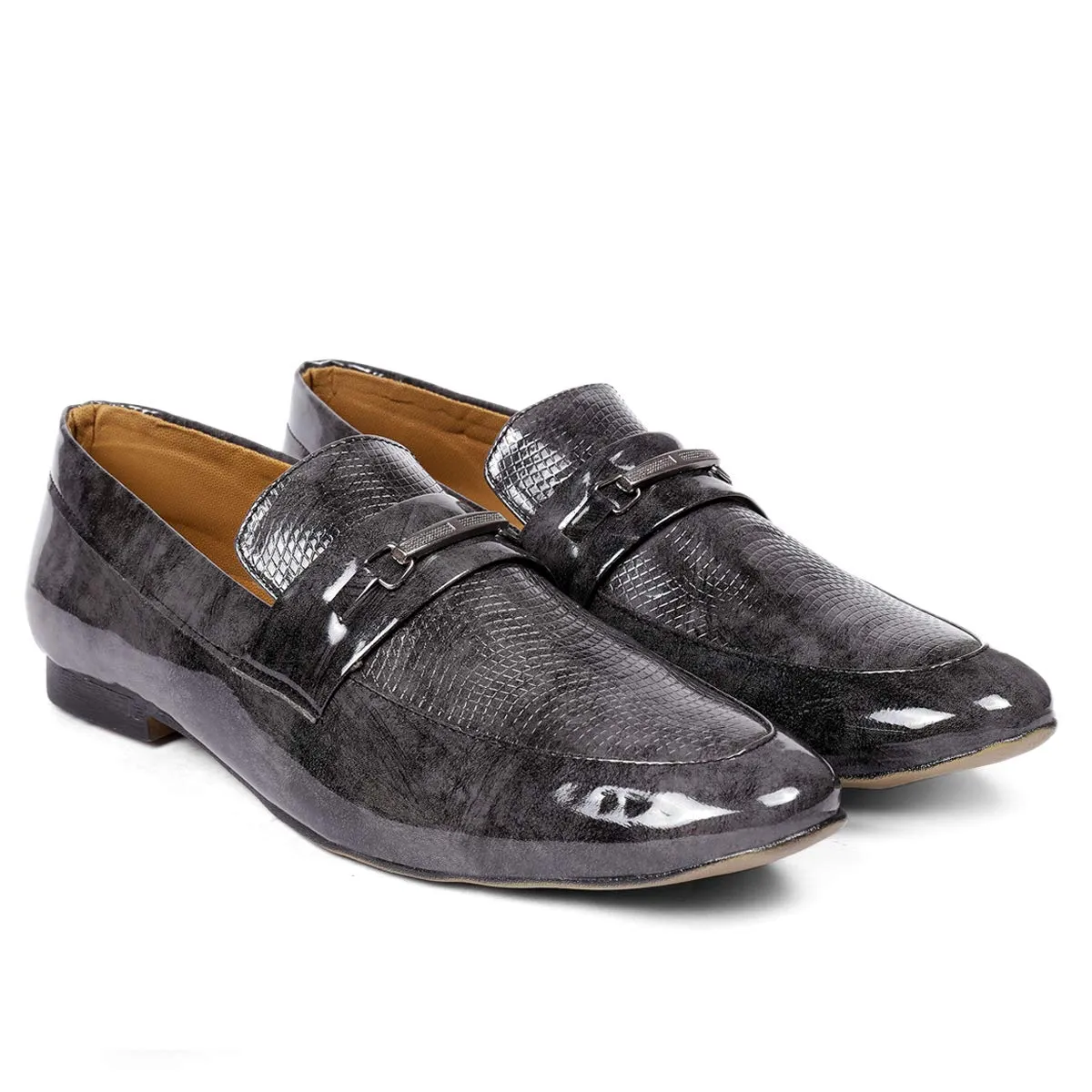 Stylish Pattern Pu Leather Loafer & Moccasins Shoes For Men's-JonasParamount