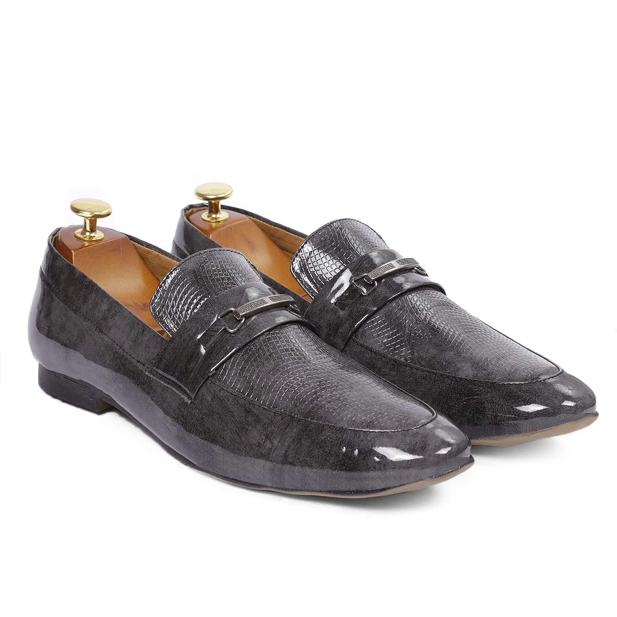 Stylish Pattern Pu Leather Loafer & Moccasins Shoes For Men's-JonasParamount
