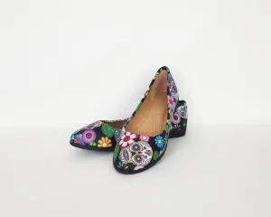 Sugar Skull women dolly pumps