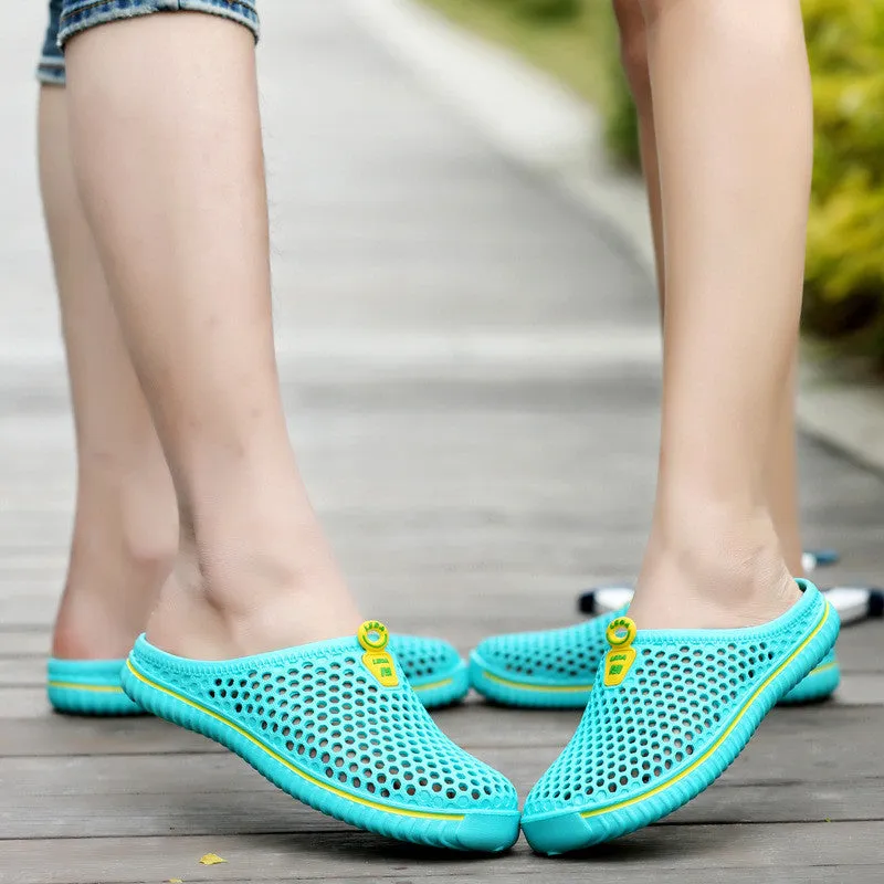 summer garden shoes unisex breathable hole beach shoes flat soft and comfortable shoes big size 45