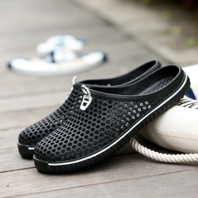 summer garden shoes unisex breathable hole beach shoes flat soft and comfortable shoes big size 45