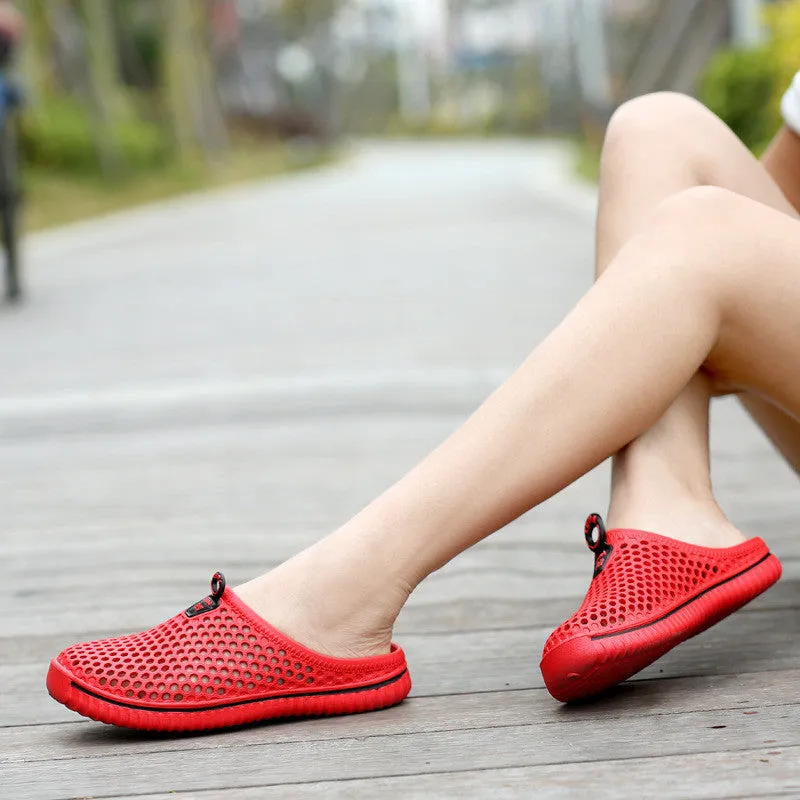 summer garden shoes unisex breathable hole beach shoes flat soft and comfortable shoes big size 45
