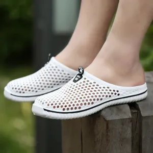 summer garden shoes unisex breathable hole beach shoes flat soft and comfortable shoes big size 45