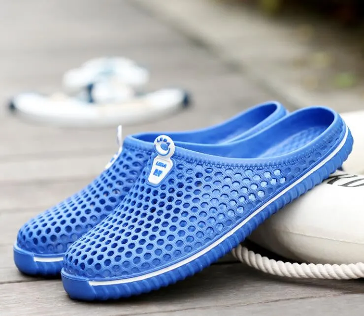summer garden shoes unisex breathable hole beach shoes flat soft and comfortable shoes big size 45