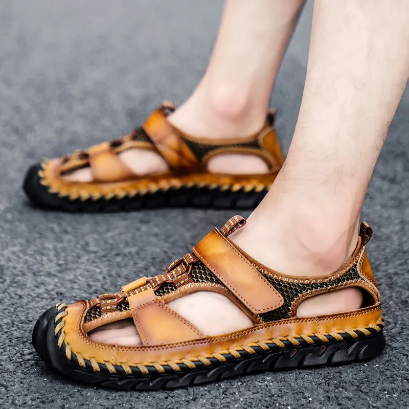 Summer Sandals Leather Non-slip Comfort Shoes