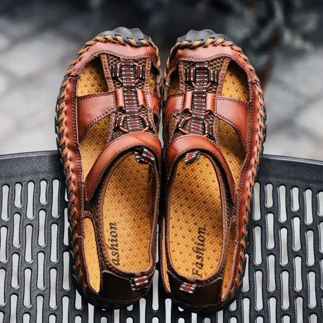 Summer Sandals Leather Non-slip Comfort Shoes
