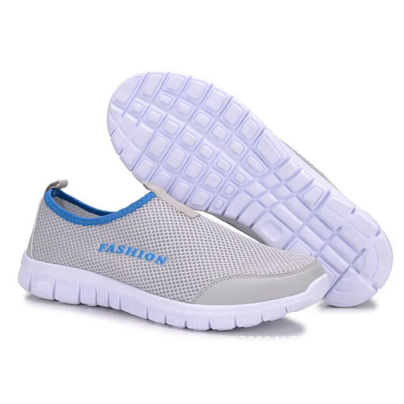 Summer Style Men Shoes Male Casual Slip On Network Shoe Man Breathable Mesh Shoes Men Loafers Size Plus XMR199