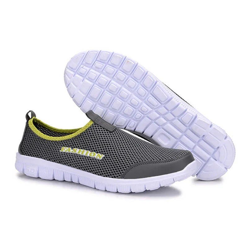 Summer Style Men Shoes Male Casual Slip On Network Shoe Man Breathable Mesh Shoes Men Loafers Size Plus XMR199