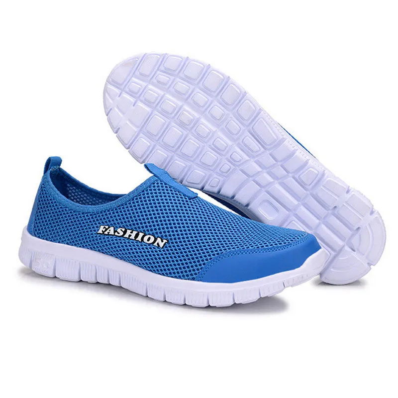 Summer Style Men Shoes Male Casual Slip On Network Shoe Man Breathable Mesh Shoes Men Loafers Size Plus XMR199