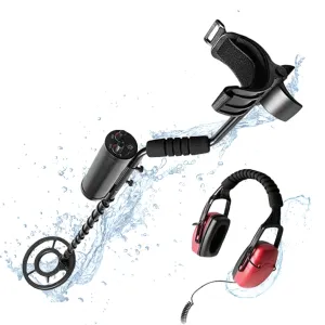 SuperEye Underwater Metal Detector for Professional Adults, Precise Sensitivity 8.6"Coil, Small Object Filter,LED & Alarm with Headphone,IP68 Full Waterproof Submersible up to 130 ft for Scuba Diving